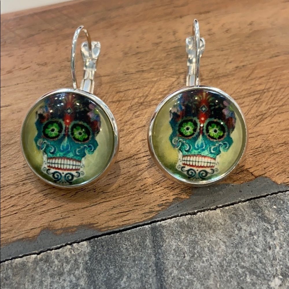 Colorful Skull earrings‎ - Picture 1 of 2
